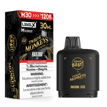 Level X Flavour Beast Twelve Monkeys M30 120K Pod - Hakuna Iced