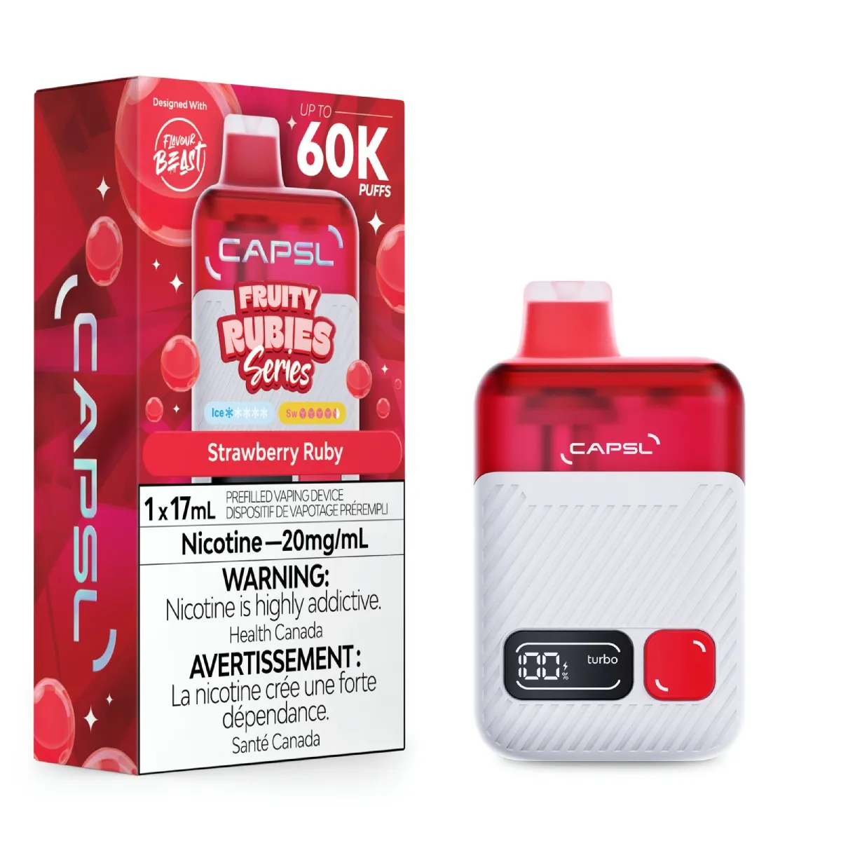 CAPSL AFX17 60K - Fruity Rubies Strawberry Ruby