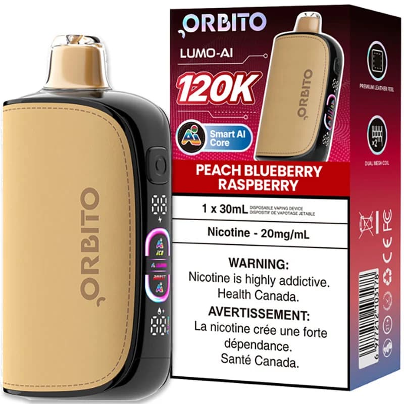 Orbito Lumo AI 120K 20mg - Peach Blueberry Raspberry