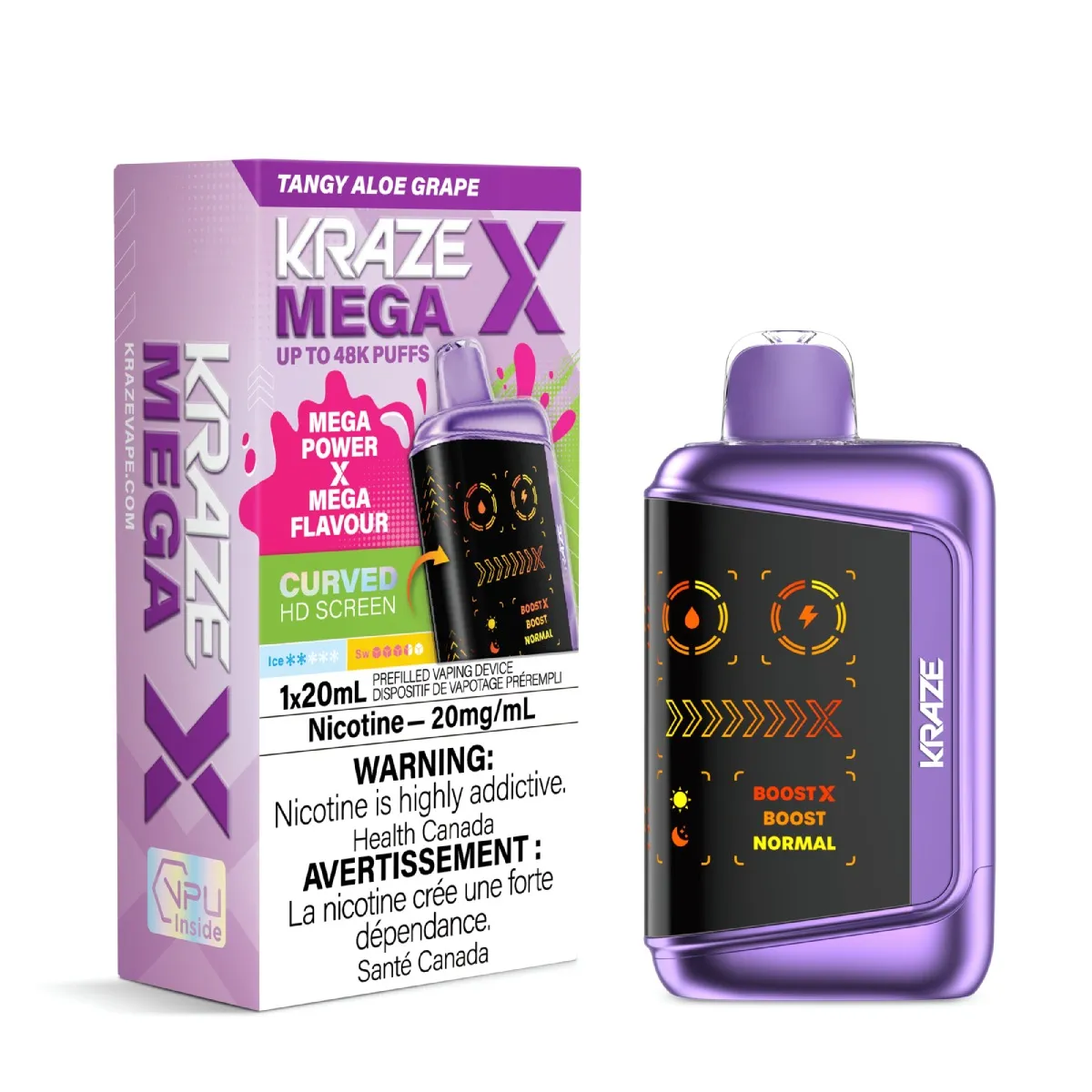 KRAZE Mega X 48K KRAZE Mega X - Tangy Aloe Grape