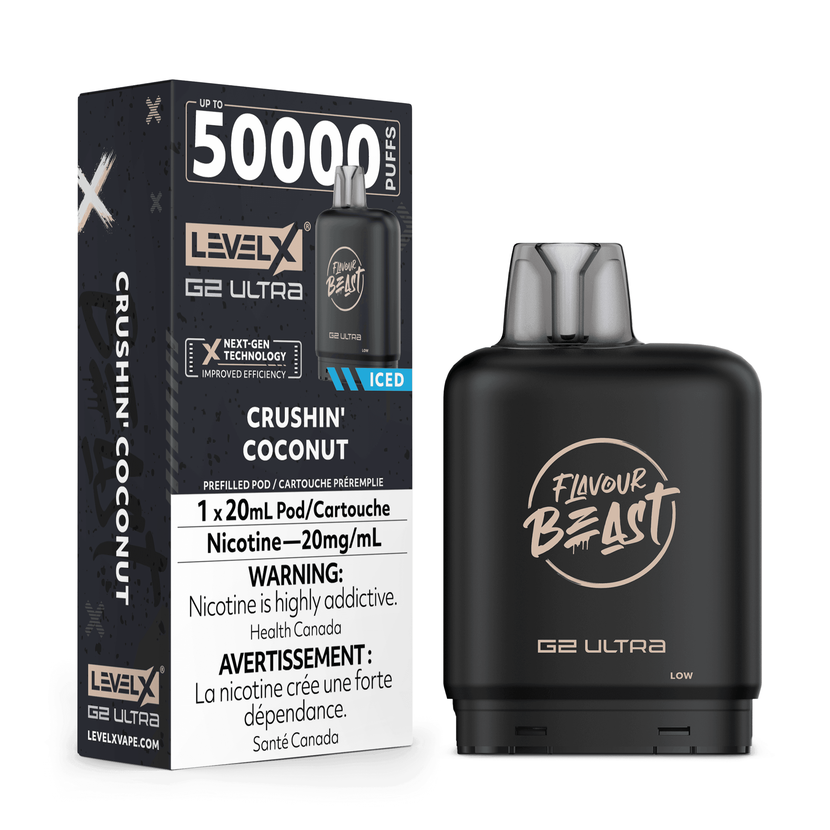 Level X Flavour Beast G2 Ultra 50K Pods Level X Flavour Beast G2 Ultra 50k - Crushin' Coconut Iced