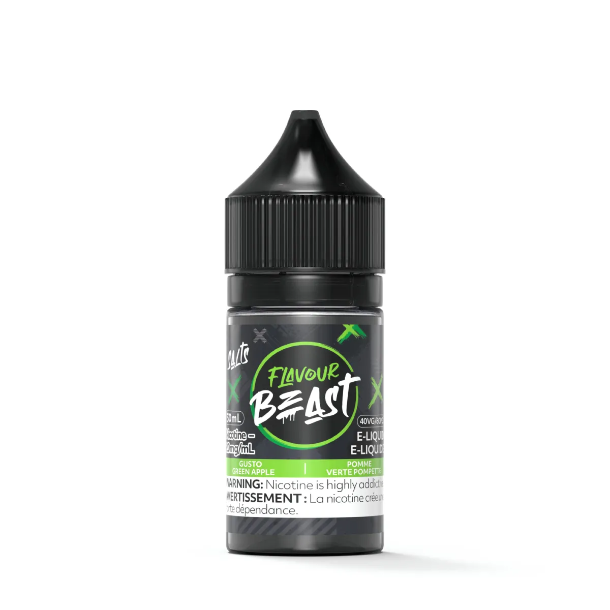 Flavour Beast 30ml Salt Flavour Beast - Gusto Green Apple 30ml Salt