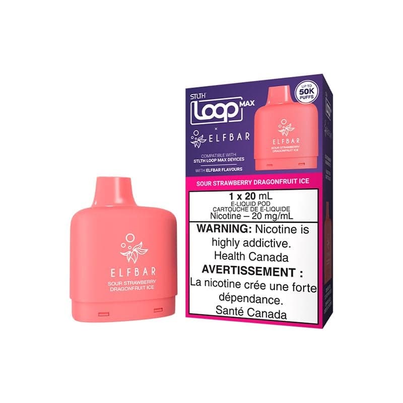 STLTH Loop Max X Elf Bar 50K Pod STLTH Loop Max X Elf Bar 50K Pod - Sour Strawberry Dragonfruit Ice