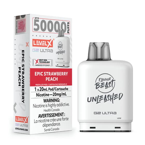 Level X Flavour Beast G2 Ultra 50K Pods Level X Flavour Beast Unleashed G2 Ultra 50k - Epic Strawberry Peach