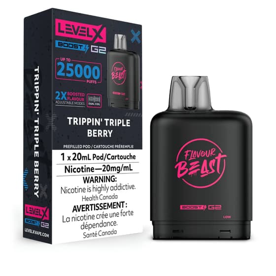 Level X Flavour Beast G2 Boost 25K Pods Level X Flavour Beast G2 Boost 25K Pod - Trippin' Triple Berry