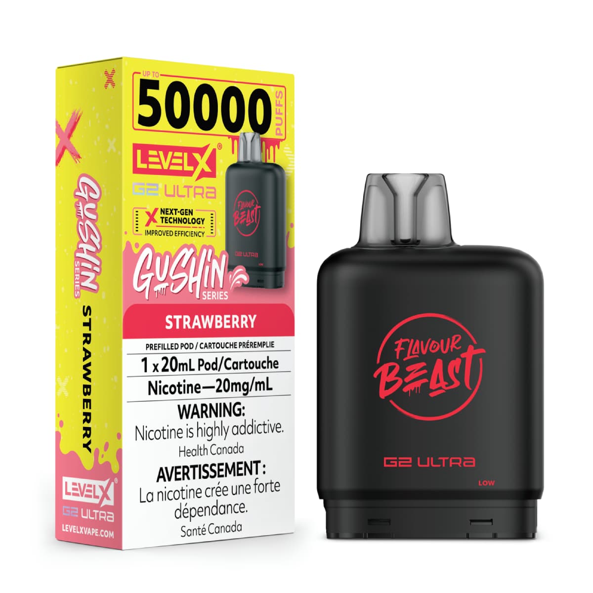 Level X Flavour Beast G2 Ultra 50K Pods Level X Flavour Beast Gushin' G2 Ultra 50k - Strawberry