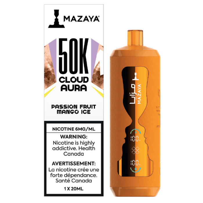 Mazaya Cloud Aura 50K Mazaya Cloud Aura 50K - Passionfruit Mango Ice