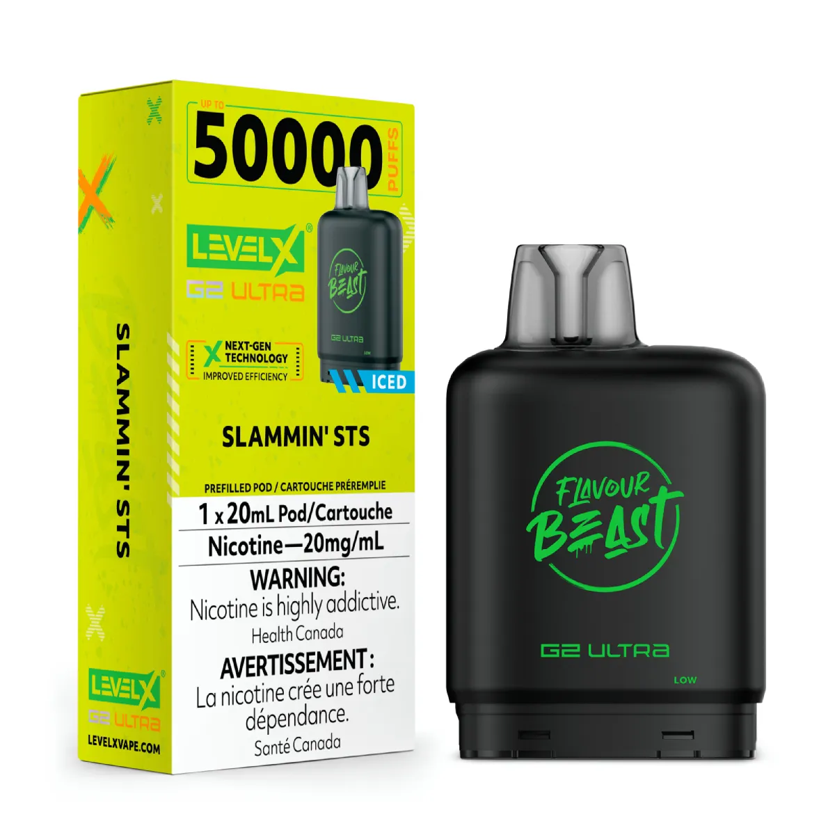 Level X Flavour Beast G2 Ultra 50K Pods Level X Flavour Beast G2 Ultra 50k - Slammin' STS Iced