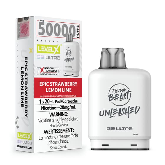 Level X Flavour Beast G2 Ultra 50K Pods Level X Flavour Beast Unleashed G2 Ultra 50k - Epic Strawberry Lemon Lime