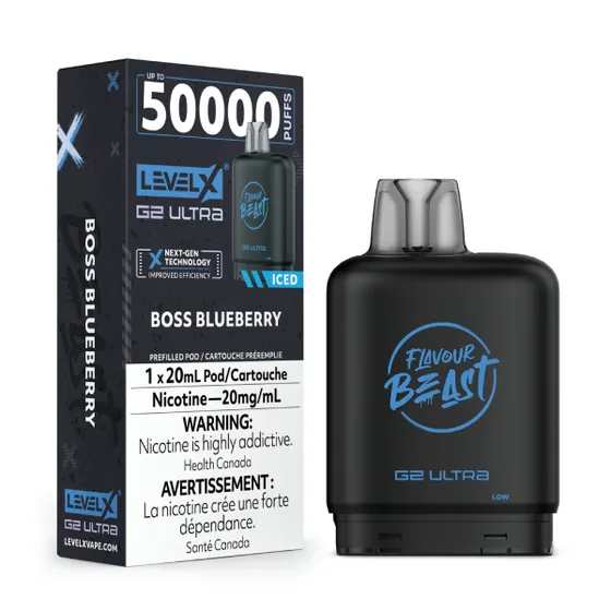 Level X Flavour Beast G2 Ultra 50K Pods Level X Flavour Beast G2 Ultra 50K - Boss Blueberry Iced
