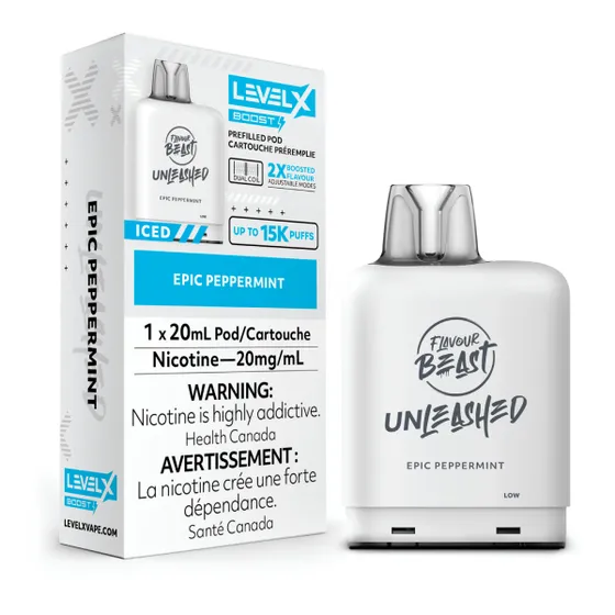 Level X Flavour Beast G2 Boost 25K Pods Level X Flavour Beast Unleashed G2 Boost 25K Pod 20ml - Epic Peppermint