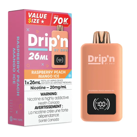 Drip'n By Envi 70K Drip'n By Envi 70K - Raspberry Peach Mango Ice